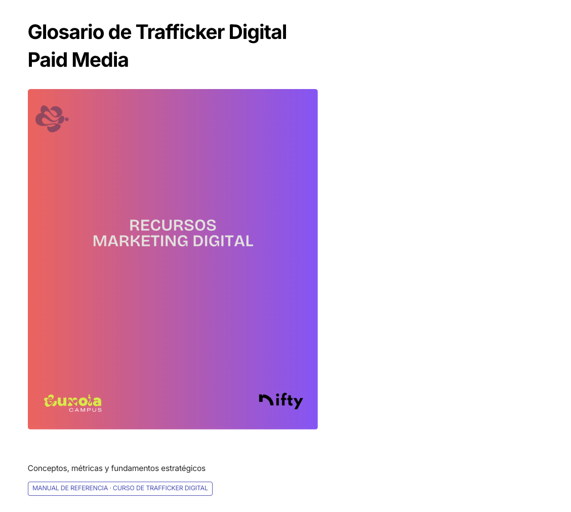 Glosario de Términos Trafficker Digital